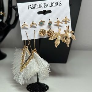 6Pcs Hook Earrings Ear Stud Set Jewelry